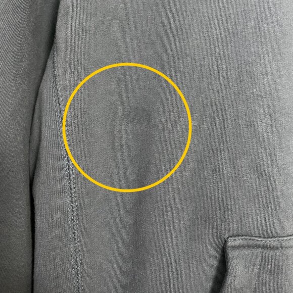 Jiberish Sweatshirt Hoodie Drawstring Size Medium Navy Blue Embroidered Unisex - Picture 8 of 13